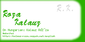 roza kalauz business card